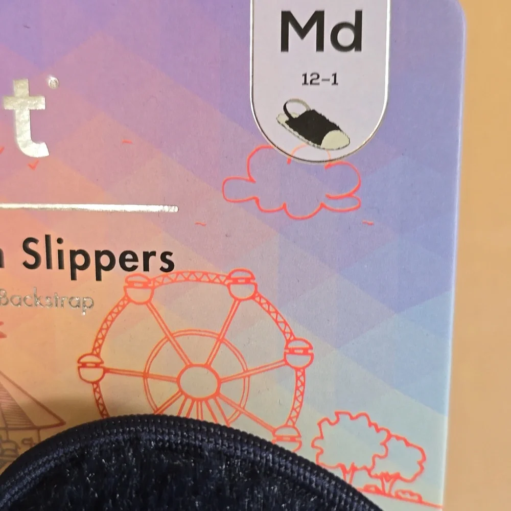 TruFit Kid's Cozy Bedroom Slippers - Blue and Navy